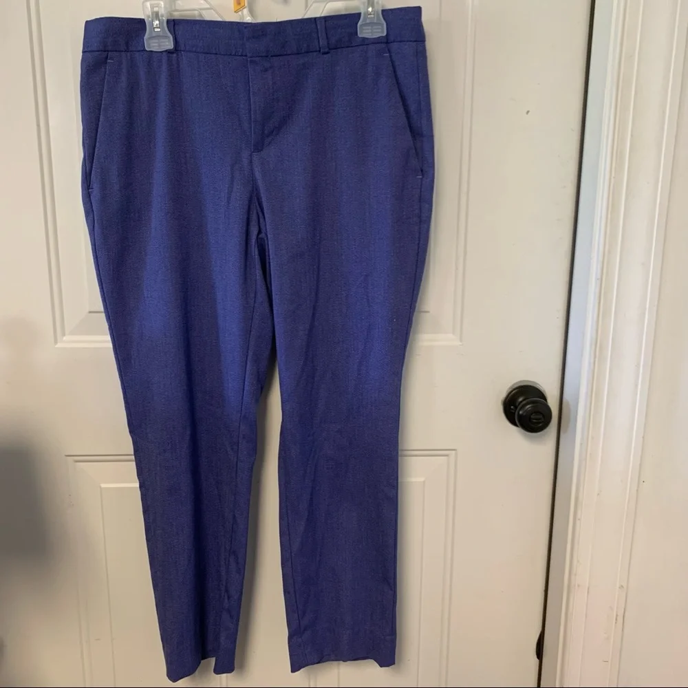 Banana Republic Avery Pants Womens Chambray Soft Stretch Denim Tapered Leg Sz 10 - Picture 1 of 10
